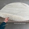 Длинноворсный Ковер Шагги Белый Овальный