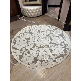 Тонкий Ковер Из Вискозы Круг Арт 30540