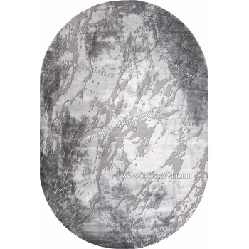 Абстрактный ковер дизайн 96 серый овал